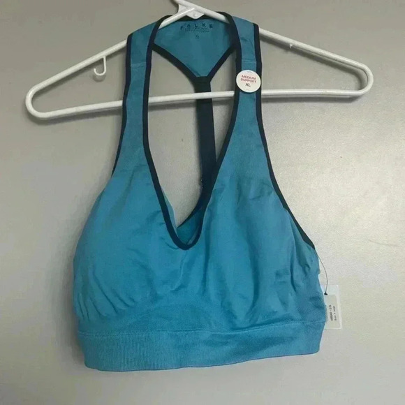NWT Falke Medium Support Sports Bra in Blue XL - Picture 1 of 3